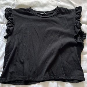 Zara shirt with ruffle sleeves